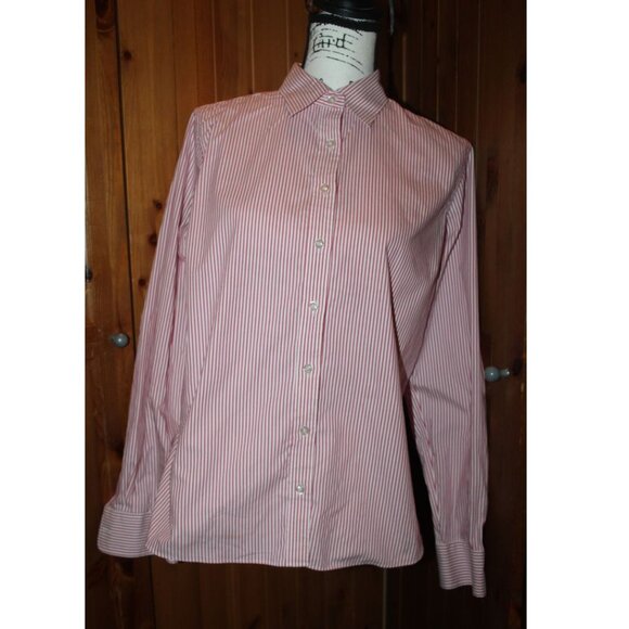 Lands End No Iron Pinpoint Oxford Size 12 - Picture 3 of 10